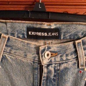 Express jeweled flare Jeans